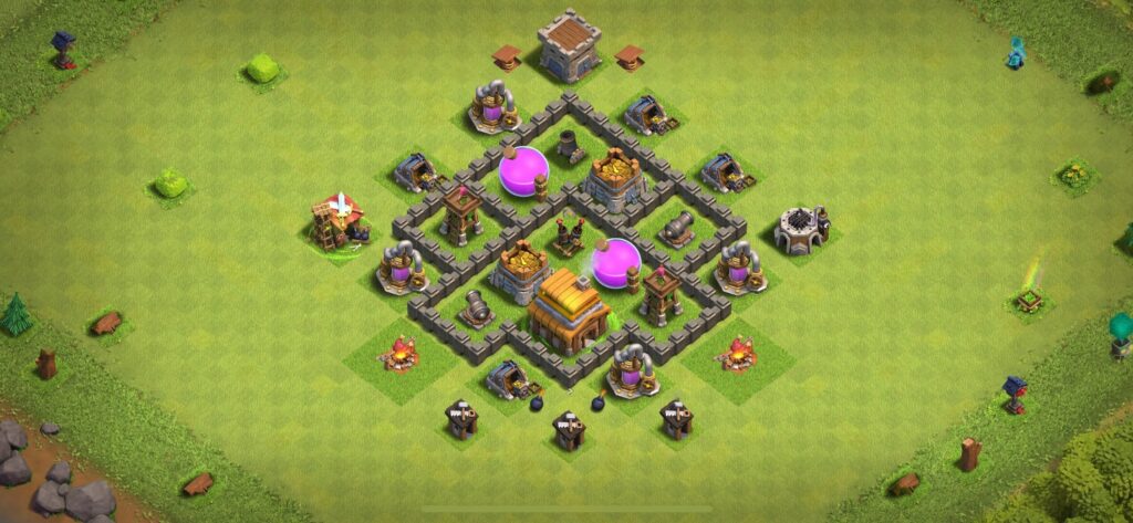 TH4 Farming Base - Top Town Hall 4 Farming Base with Link (#11) - Clash of Clans 2025​ TH4 Base