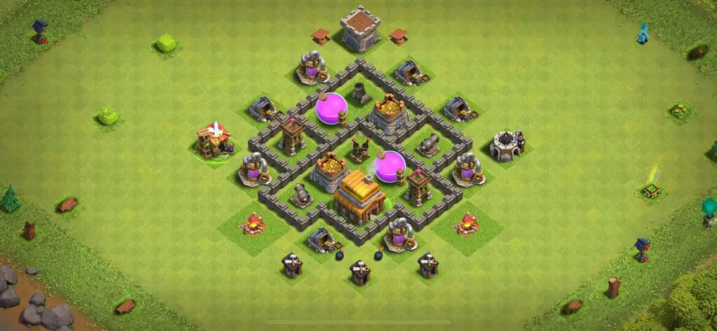 TH4 Farming Base - Top Town Hall 4 Farming Base with Link (#11) - Clash of Clans 2025​ TH4 Base