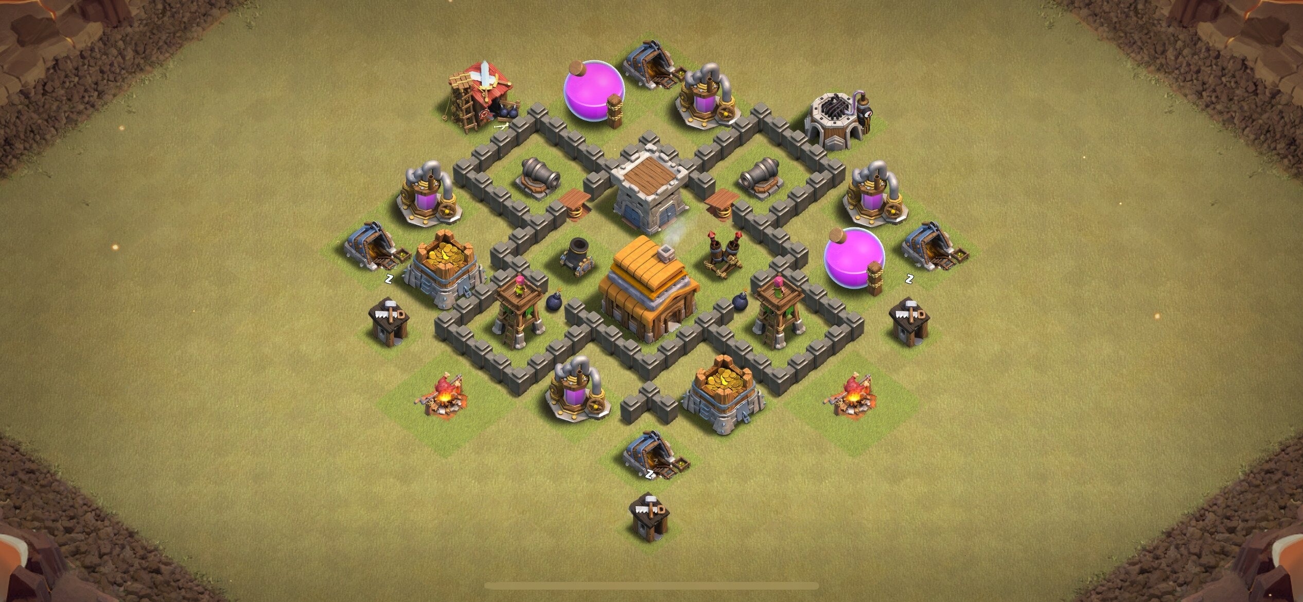 TH4 War Base - Top Town Hall 4 War Base with Link (#11) - Clash of Clans 2025​ TH4 Base