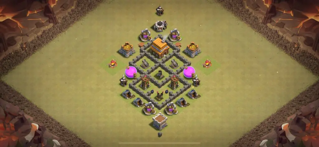 TH4 War Base - Top Town Hall 4 War Base with Link (#12) - Clash of Clans 2025​ TH4 Base