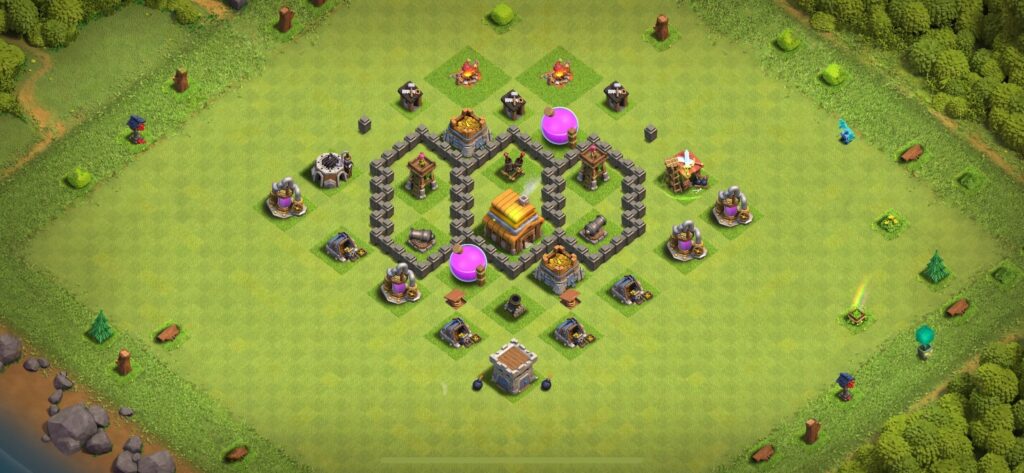 TH4 Farming Base - Top Town Hall 4 Farming Base with Link (#13) - Clash of Clans 2025​ TH4 Base