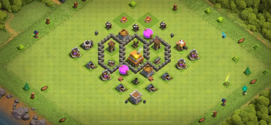 TH4 Farming Base - Top Town Hall 4 Farming Base with Link (#13) - Clash of Clans 2025​ TH4 Base