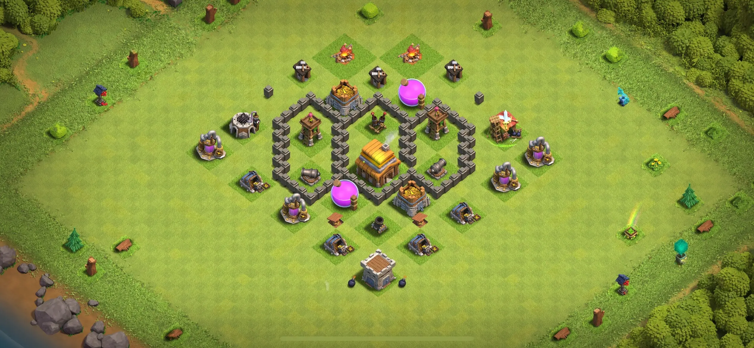 TH4 Farming Base - Top Town Hall 4 Farming Base with Link (#13) - Clash of Clans 2025​ TH4 Base
