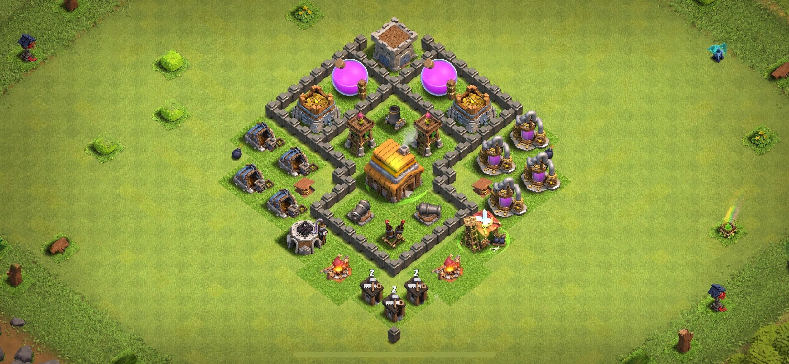 TH4 Farming Base - Top Town Hall 4 Farming Base with Link (#14) - Clash of Clans 2025​ TH4 Base