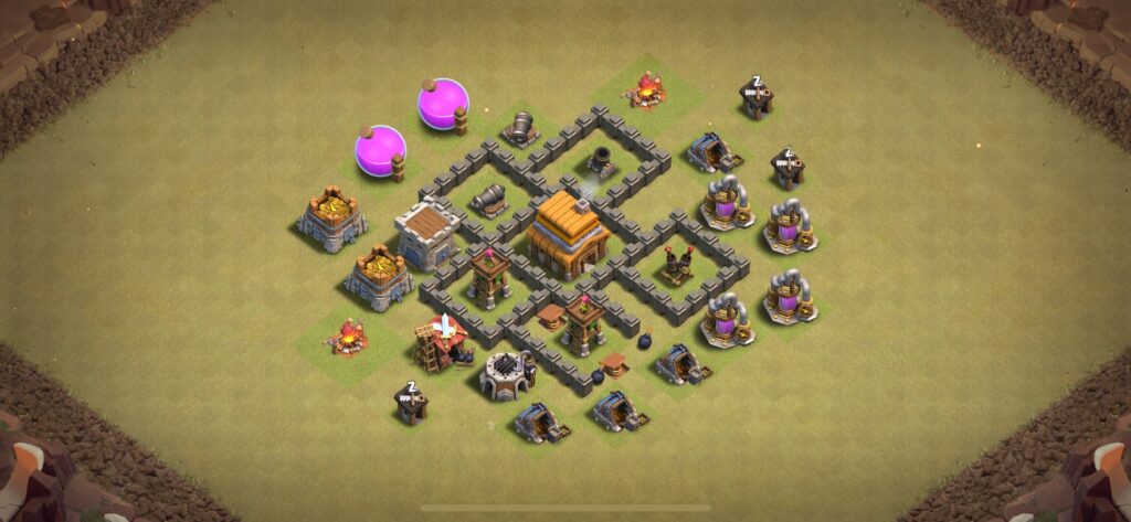 TH4 War Base - Top Town Hall 4 War Base with Link (#14) - Clash of Clans 2025​ TH4 Base