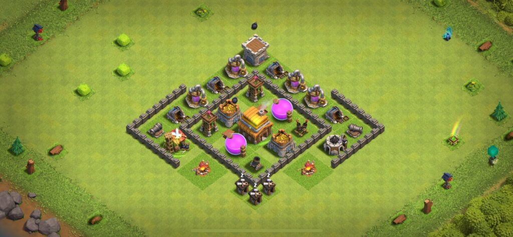 TH4 Farming Base - Top Town Hall 4 Farming Base with Link (#15) - Clash of Clans 2025​ TH4 Base