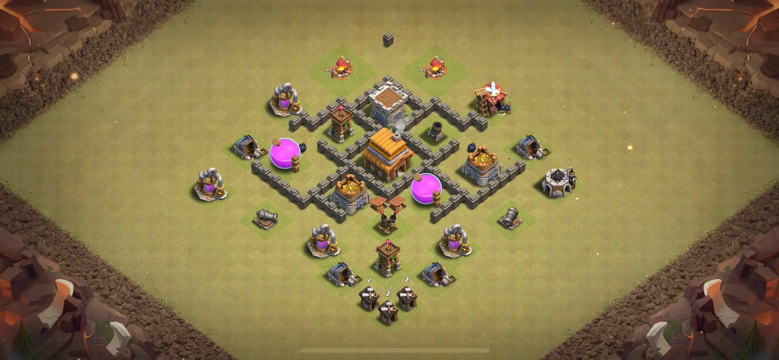 TH4 War Base - Top Town Hall 4 War Base with Link (#15) - Clash of Clans 2025​ TH4 Base
