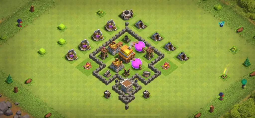 TH4 Farming Base - Top Town Hall 4 Farming Base with Link (#16) - Clash of Clans 2025​ TH4 Base