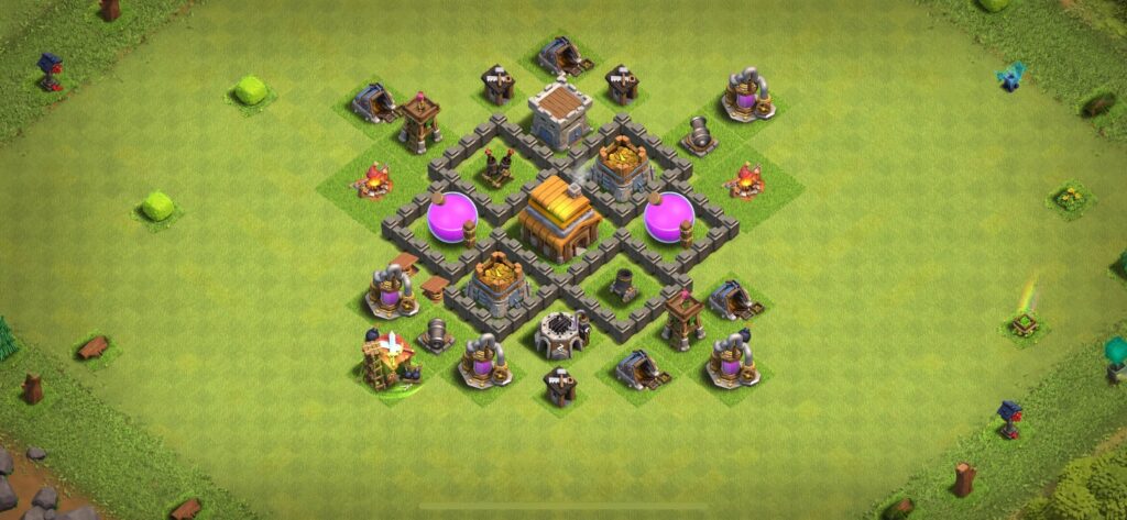 TH4 Farming Base - Top Town Hall 4 Farming Base with Link (#17) - Clash of Clans 2025​ TH4 Base