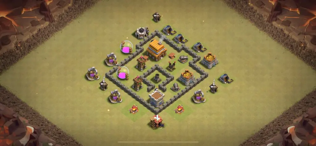 TH4 War Base - Top Town Hall 4 War Base with Link (#17) - Clash of Clans 2025​ TH4 Base
