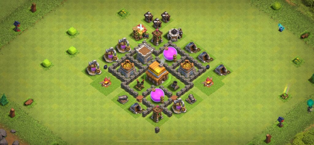 TH4 Farming Base - Top Town Hall 4 Farming Base with Link (#18) - Clash of Clans 2025​ TH4 Base
