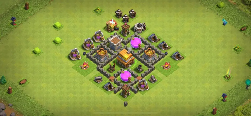 TH4 Farming Base - Top Town Hall 4 Farming Base with Link (#18) - Clash of Clans 2025​ TH4 Base