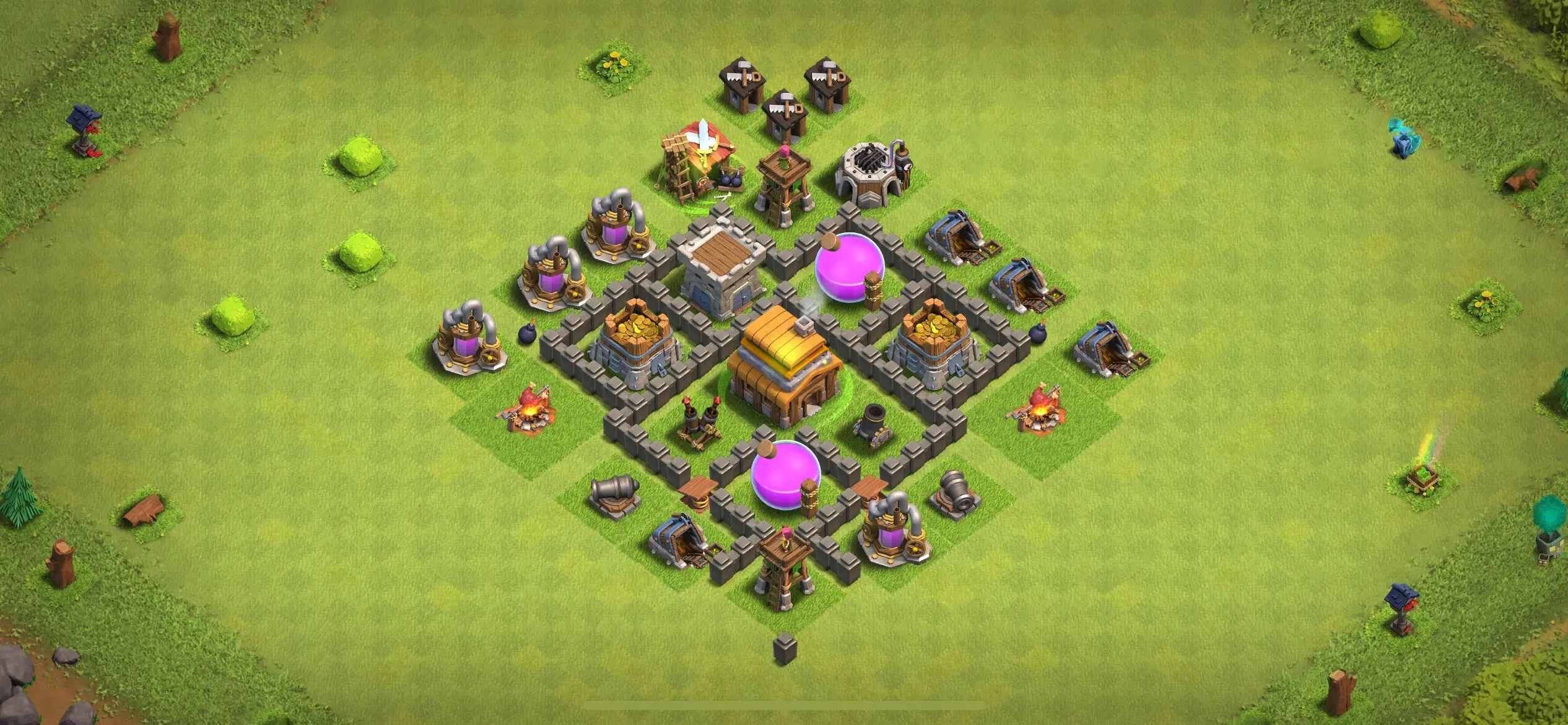 TH4 Farming Base - Top Town Hall 4 Farming Base with Link (#18) - Clash of Clans 2025​ TH4 Base