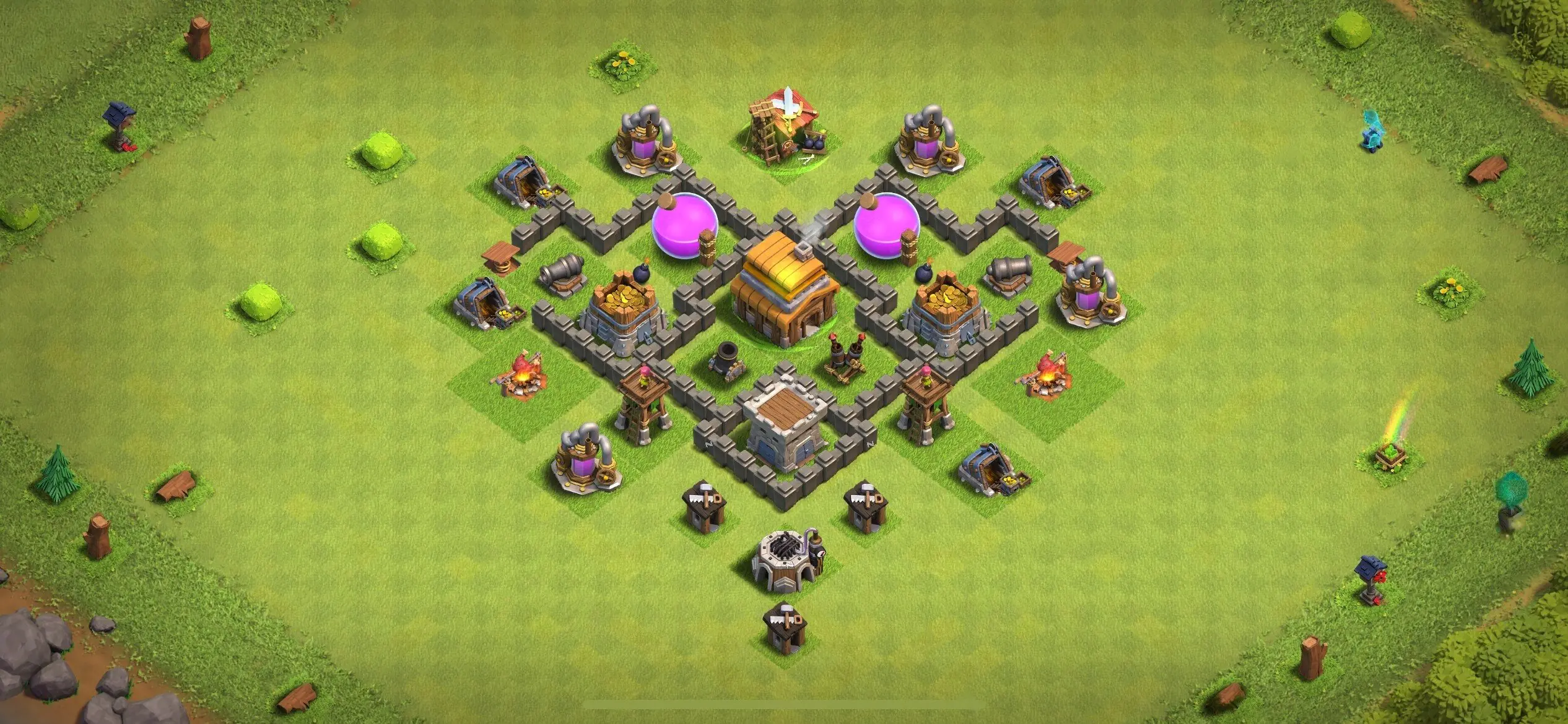 TH4 Farming Base - Top Town Hall 4 Farming Base with Link (#19) - Clash of Clans 2025​ TH4 Base