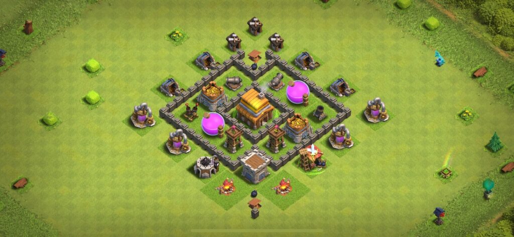 TH4 Farming Base - Top Town Hall 4 Farming Base with Link (#20) - Clash of Clans 2025​ TH4 Base