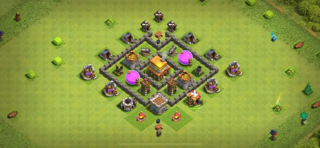 TH4 Farming Base - Top Town Hall 4 Farming Base with Link (#20) - Clash of Clans 2025​ TH4 Base