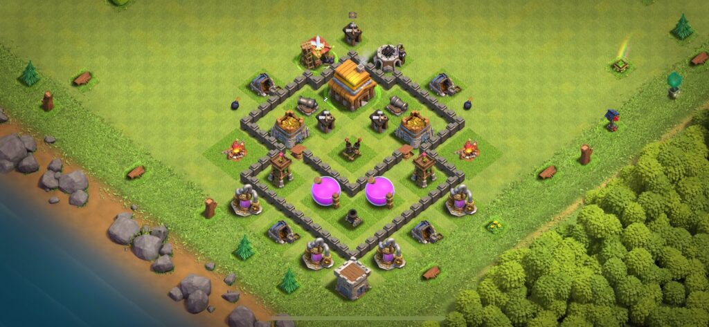 TH4 Farming Base - Top Town Hall 4 Farming Base with Link (#21) - Clash of Clans 2025​ TH4 Base