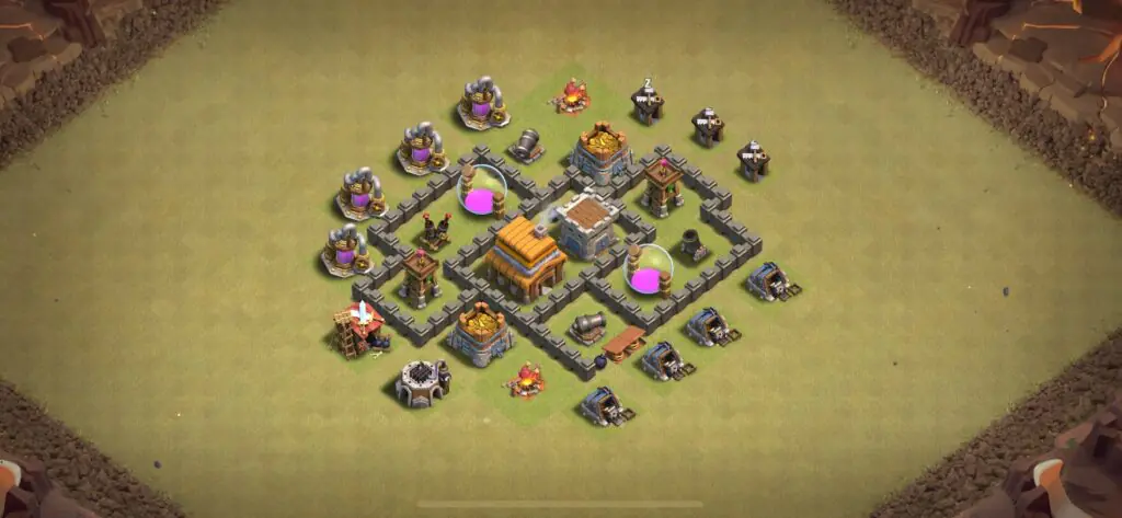 TH4 War Base - Top Town Hall 4 War Base with Link (#21) - Clash of Clans 2025​ TH4 Base