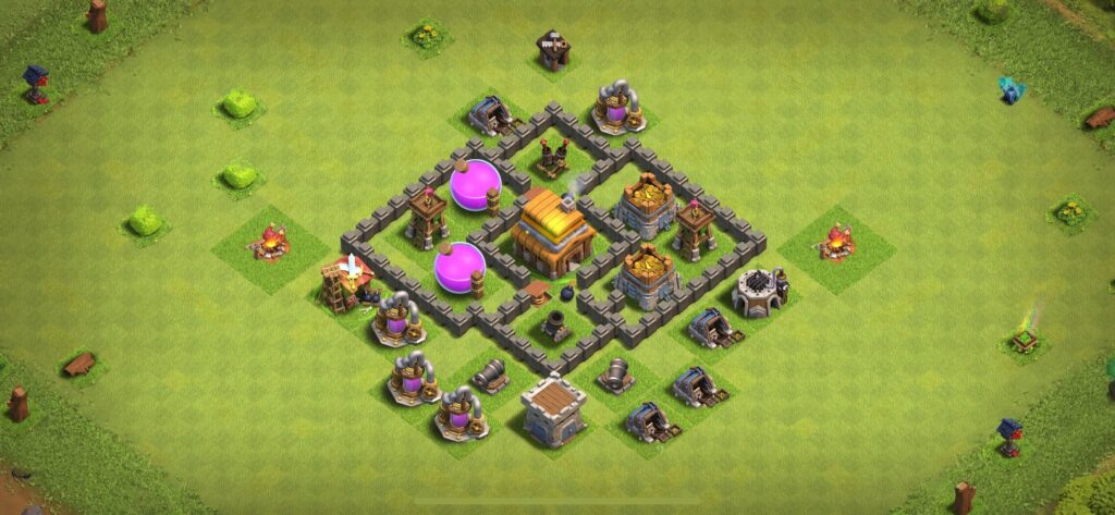 TH4 Farming Base - Top Town Hall 4 Farming Base with Link (#22) - Clash of Clans 2025​ TH4 Base