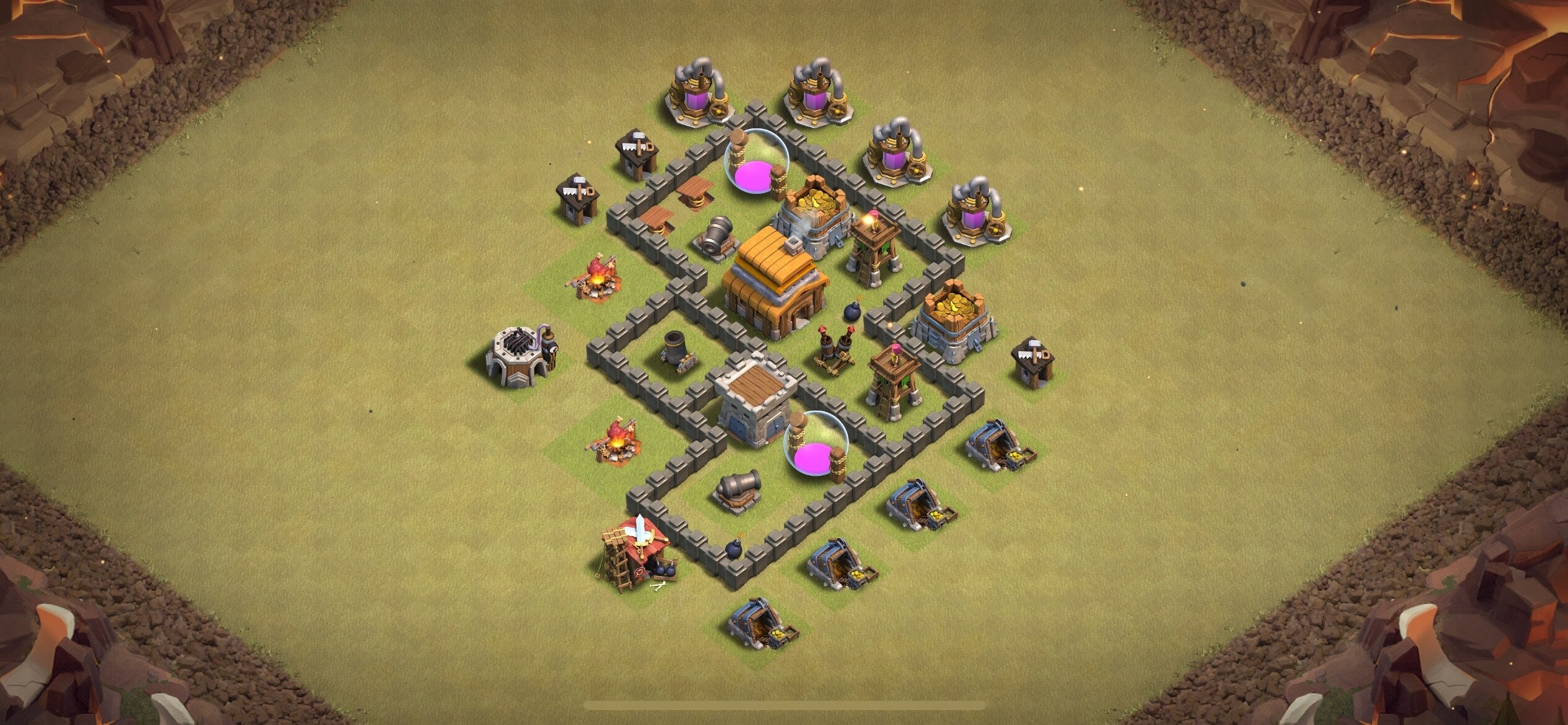 TH4 War Base - Top Town Hall 4 War Base with Link (#22) - Clash of Clans 2025​ TH4 Base