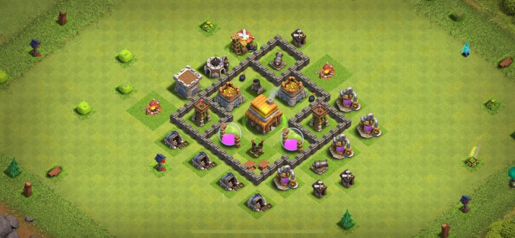 TH4 Farming Base - Top Town Hall 4 Farming Base with Link (#23) - Clash of Clans 2025​ TH4 Base
