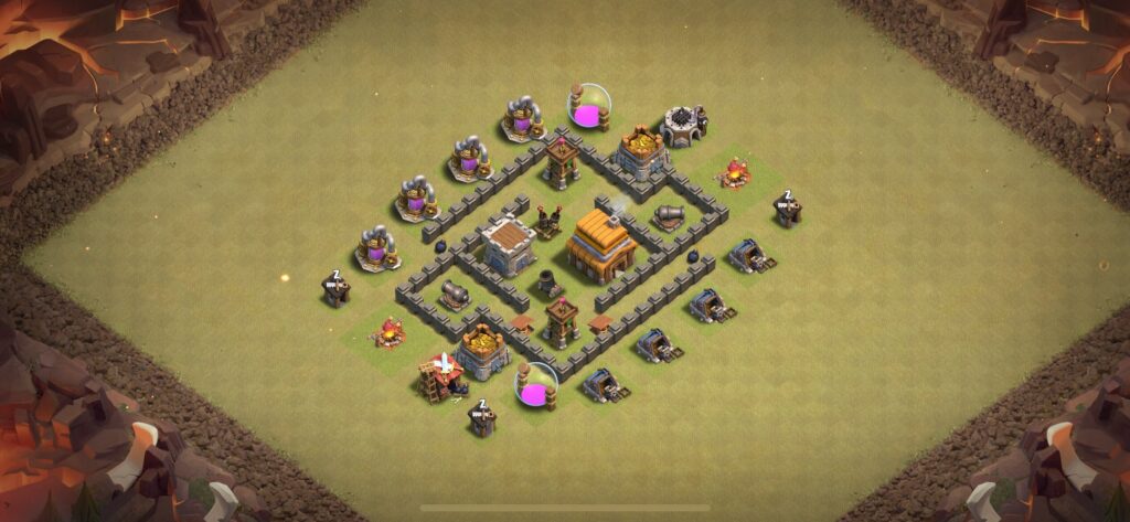 TH4 War Base - Top Town Hall 4 War Base with Link (#24) - Clash of Clans 2025​ TH4 Base