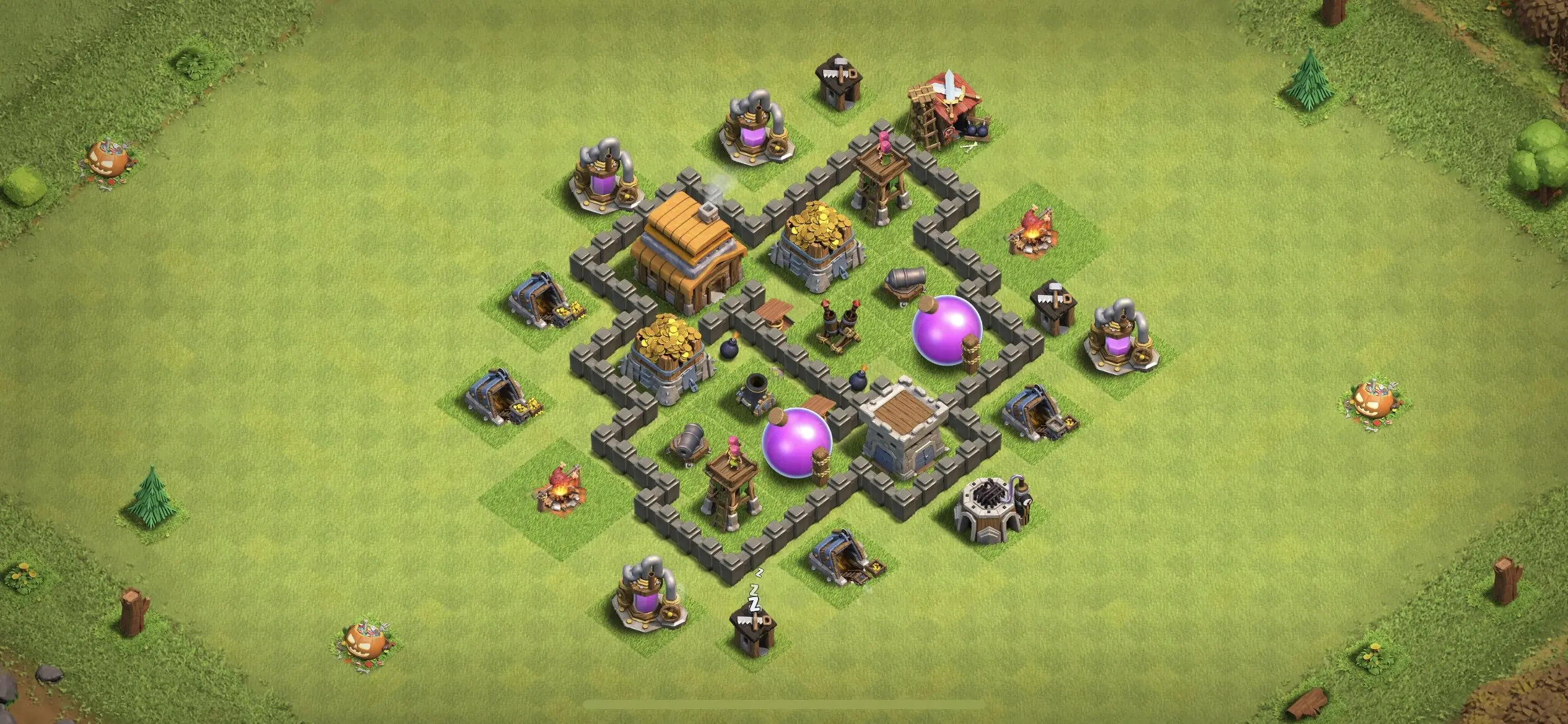 TH4 Farming Base - Top Town Hall 4 Farming Base with Link (#4) - Clash of Clans 2025​ TH4 Base