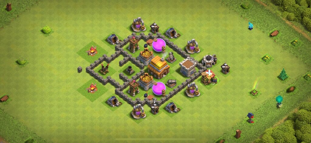 TH4 Farming Base - Top Town Hall 4 Farming Base with Link (#10) - Clash of Clans 2025​ TH4 Base