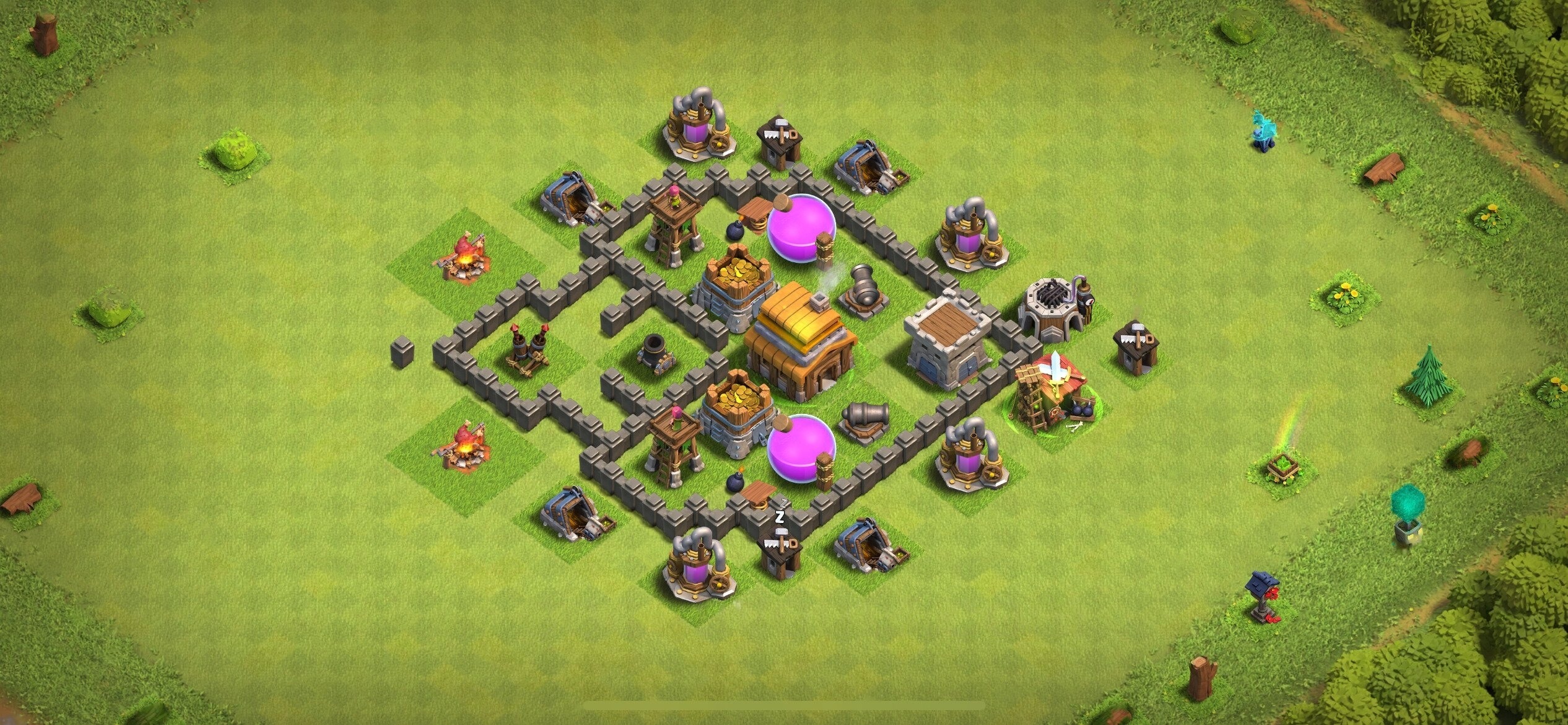 TH4 Farming Base - Top Town Hall 4 Farming Base with Link (#10) - Clash of Clans 2025​ TH4 Base