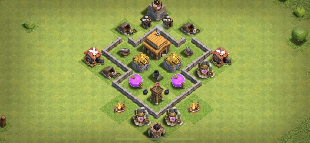 TH3 Defense Base - Top Town Hall 3 Defense Base with Link (#10) - Clash of Clans 2025​ TH3 Base