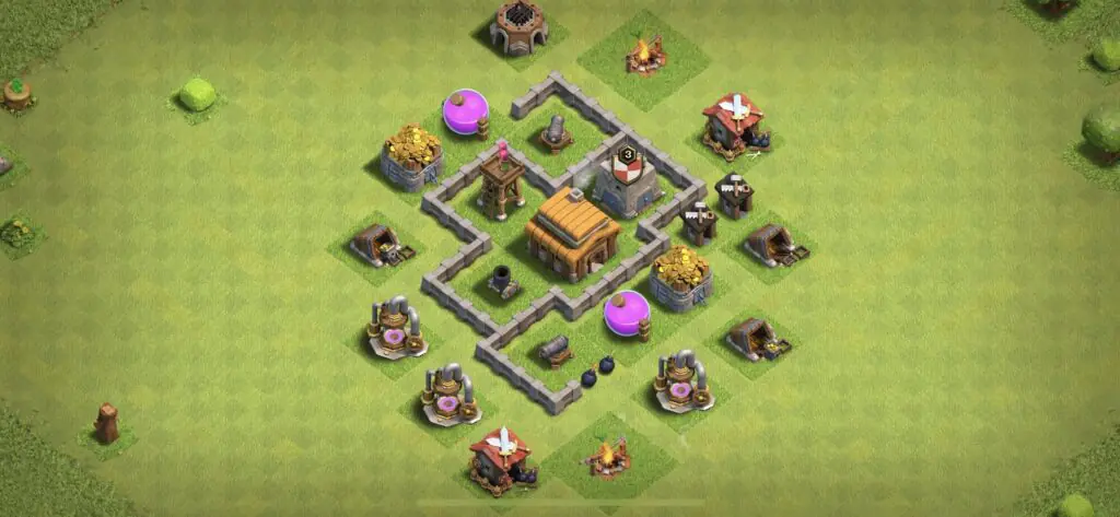TH3 Defense Base - Top Town Hall 3 Defense Base with Link (#12) - Clash of Clans 2025​ TH3 Base