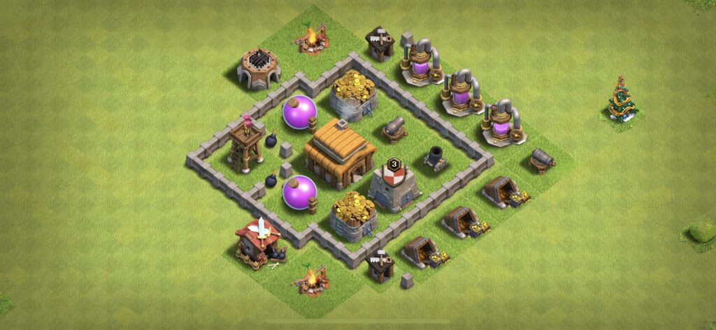 TH3 Defense Base - Top Town Hall 3 Defense Base with Link (#13) - Clash of Clans 2025​ TH3 Base