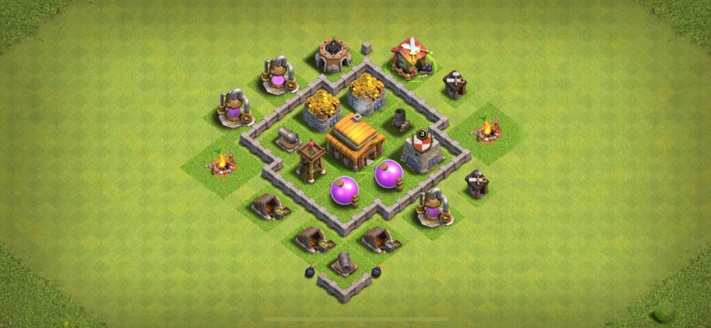 TH3 Defense Base - Top Town Hall 3 Defense Base with Link (#15) - Clash of Clans 2025​ TH3 Base