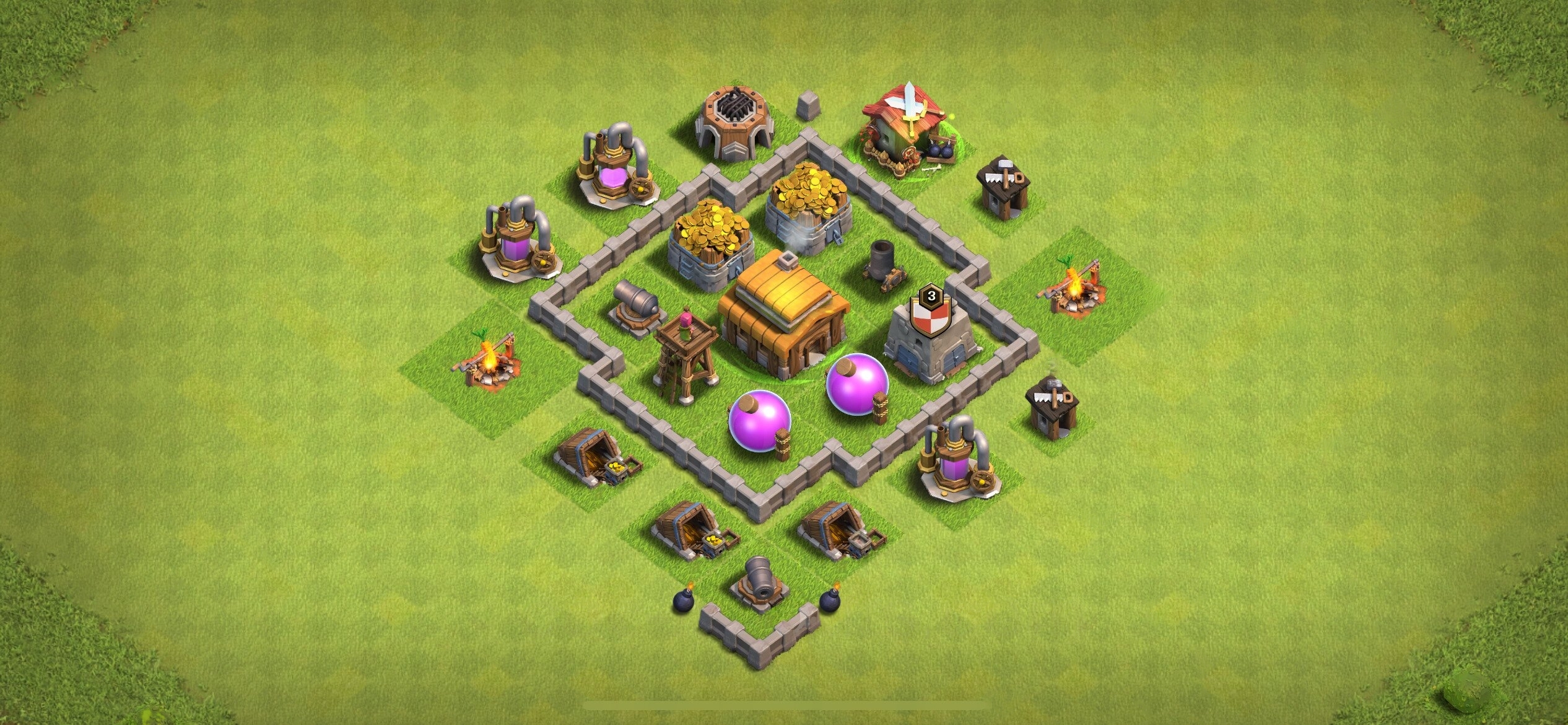 TH3 Defense Base - Top Town Hall 3 Defense Base with Link (#15) - Clash of Clans 2025​ TH3 Base