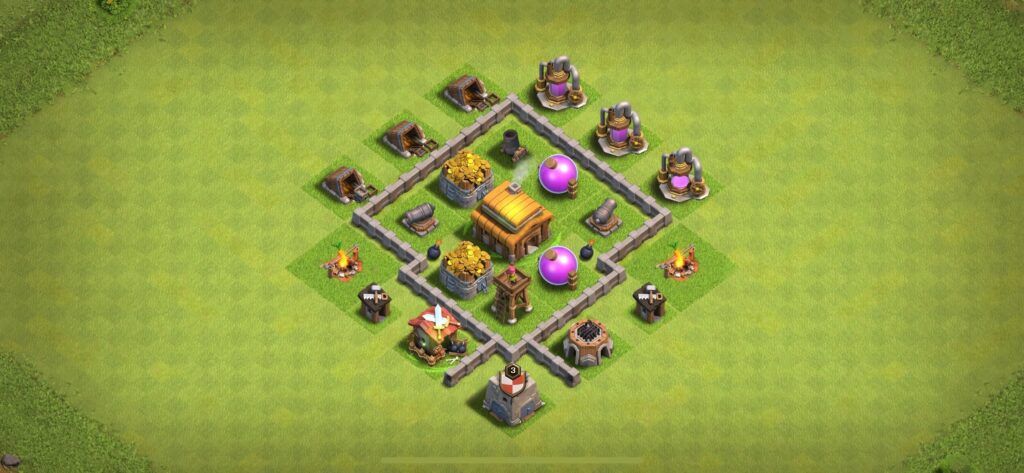 TH3 Defense Base - Top Town Hall 3 Defense Base with Link (#17) - Clash of Clans 2025​ TH3 Base