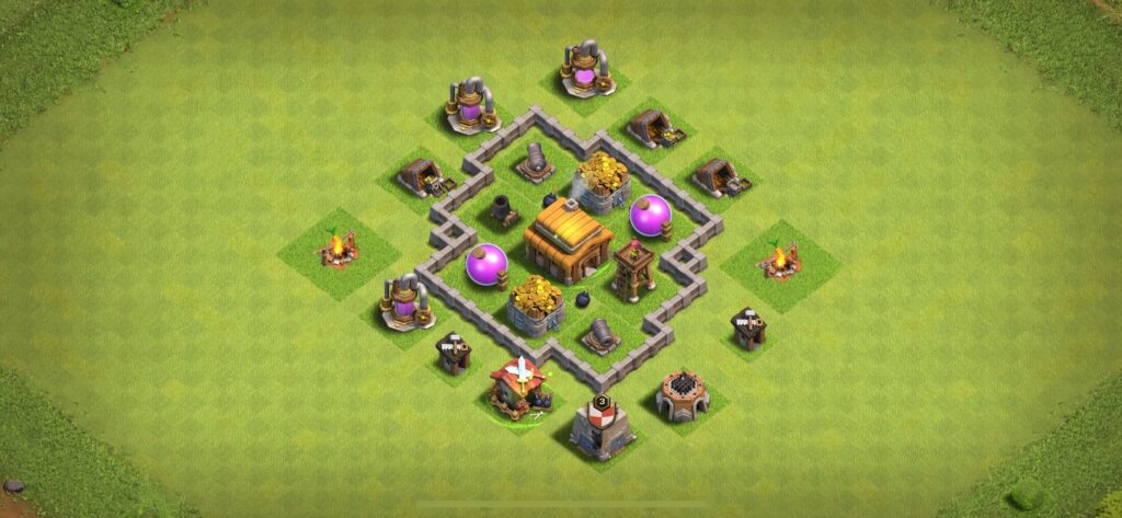 TH3 Defense Base - Top Town Hall 3 Defense Base with Link (#18) - Clash of Clans 2025​ TH3 Base