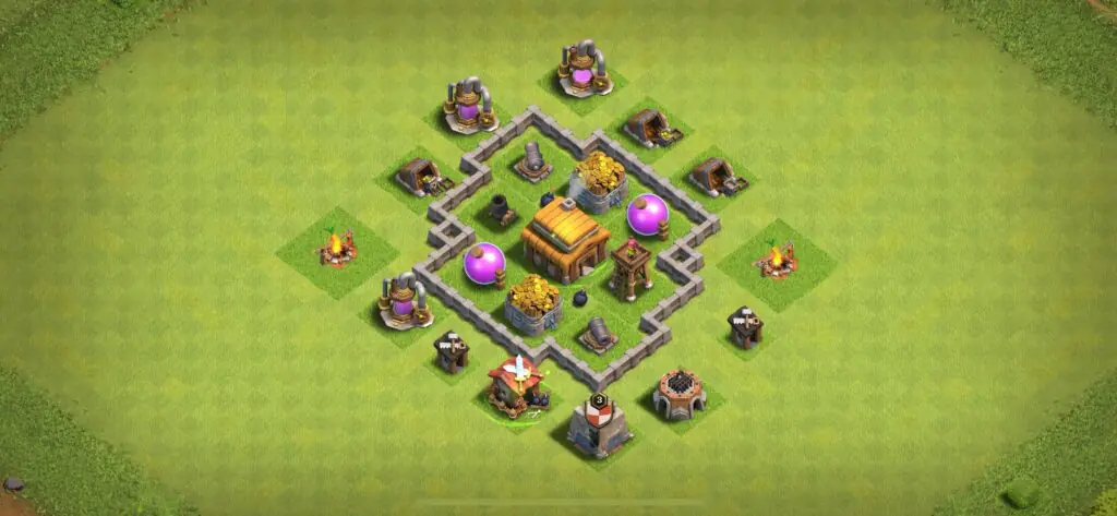 TH3 Defense Base - Top Town Hall 3 Defense Base with Link (#18) - Clash of Clans 2025​ TH3 Base