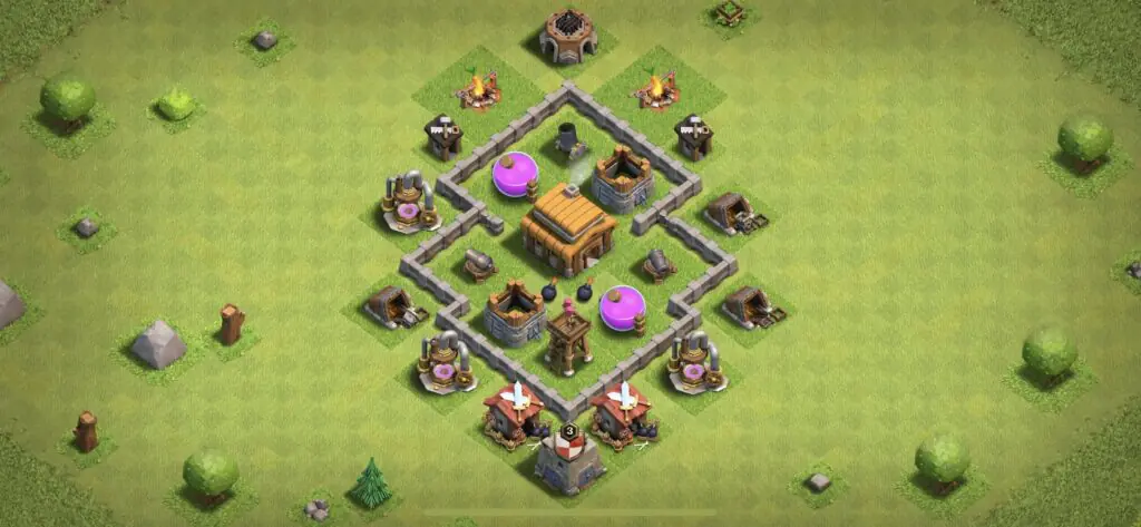 TH3 Defense Base - Top Town Hall 3 Defense Base with Link (#2) - Clash of Clans 2025​ TH3 Base