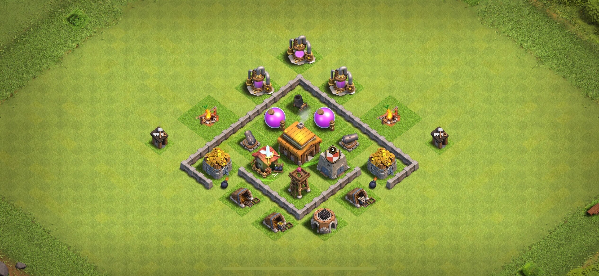 TH3 Defense Base - Top Town Hall 3 Defense Base with Link (#21) - Clash of Clans 2025​ TH3 Base