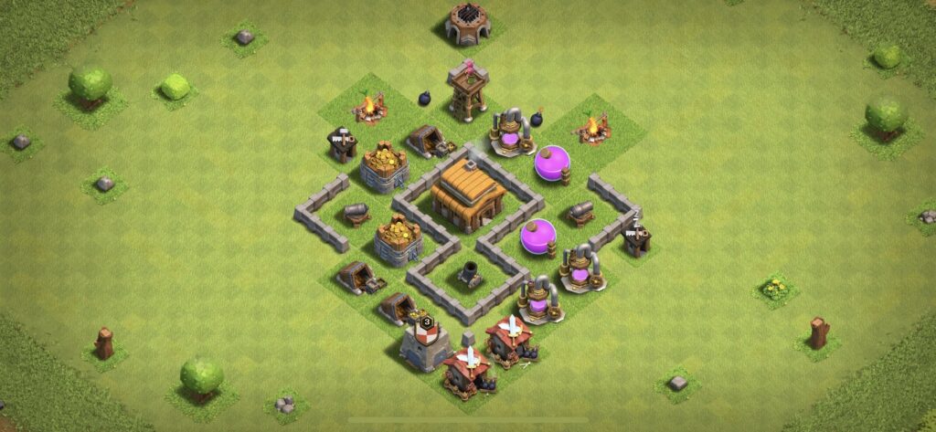 TH3 Defense Base - Top Town Hall 3 Defense Base with Link (#6) - Clash of Clans 2025​ TH3 Base