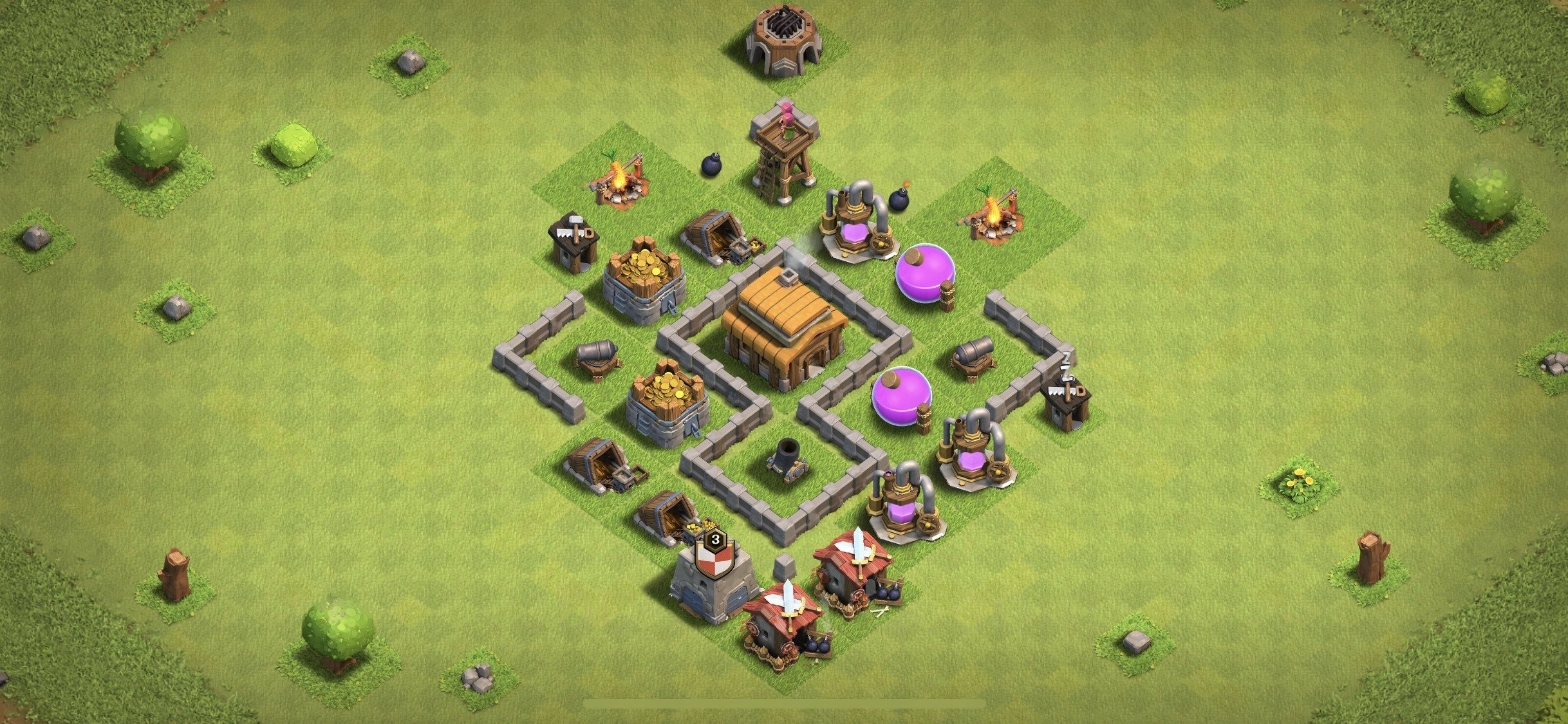 TH3 Defense Base - Top Town Hall 3 Defense Base with Link (#6) - Clash of Clans 2025​ TH3 Base