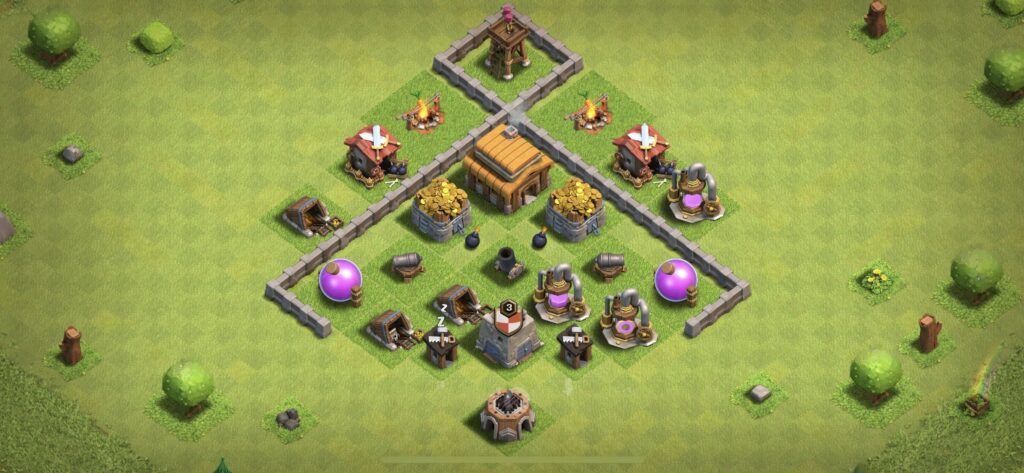 TH3 Defense Base - Top Town Hall 3 Defense Base with Link (#9) - Clash of Clans 2025​ TH3 Base