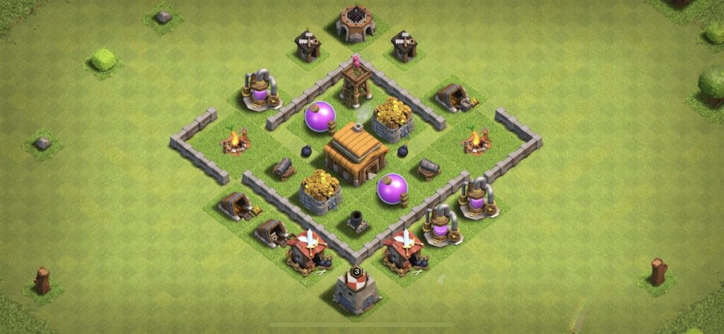 TH3 Farming Base - Top Town Hall 3 Farming Base with Link (#1) - Clash of Clans 2025​ TH3 Base