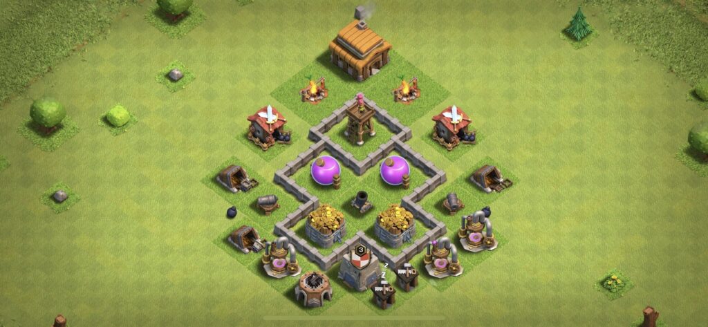 TH3 Farming Base - Top Town Hall 3 Farming Base with Link (#11) - Clash of Clans 2025​ TH3 Base