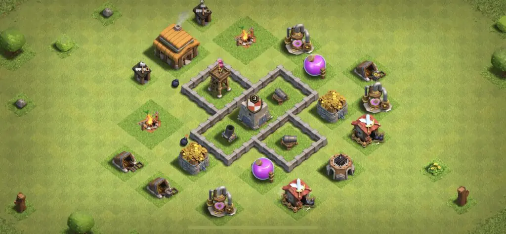 TH3 Farming Base - Top Town Hall 3 Farming Base with Link (#12) - Clash of Clans 2025​ TH3 Base