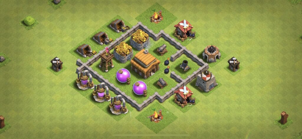 TH3 Farming Base - Top Town Hall 3 Farming Base with Link (#13) - Clash of Clans 2025​ TH3 Base