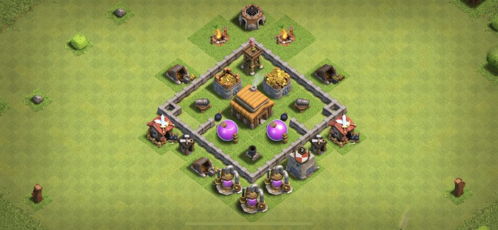 TH3 Farming Base - Top Town Hall 3 Farming Base with Link (#14) - Clash of Clans 2025​ TH3 Base