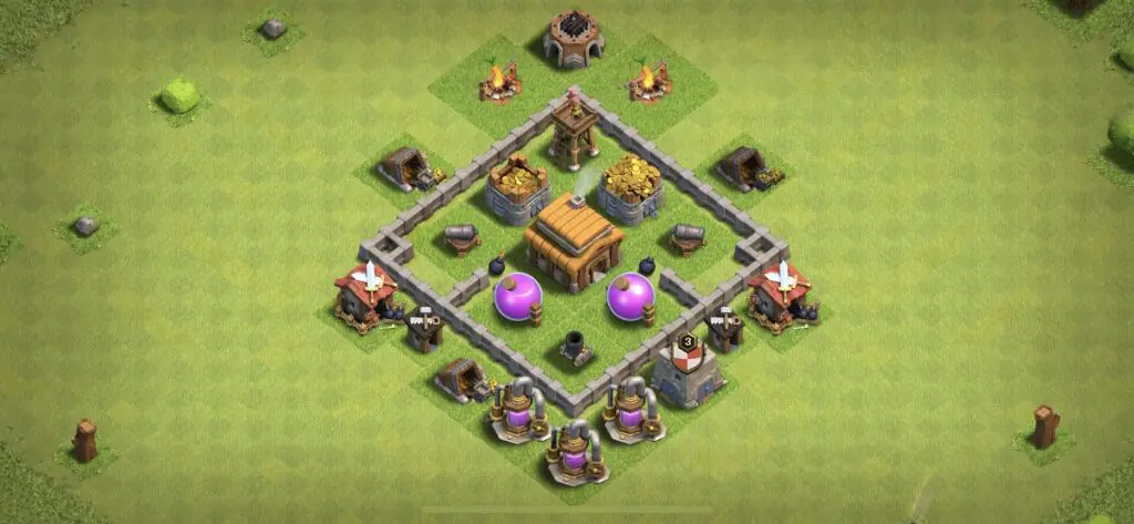 TH3 Farming Base - Top Town Hall 3 Farming Base with Link (#14) - Clash of Clans 2025​ TH3 Base