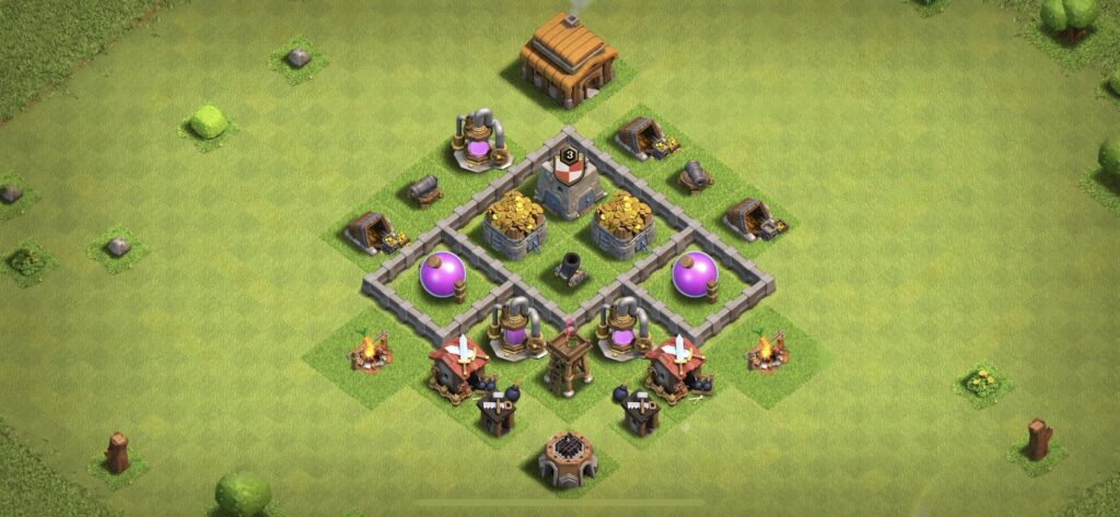 TH3 Farming Base - Top Town Hall 3 Farming Base with Link (#15) - Clash of Clans 2025​ TH3 Base