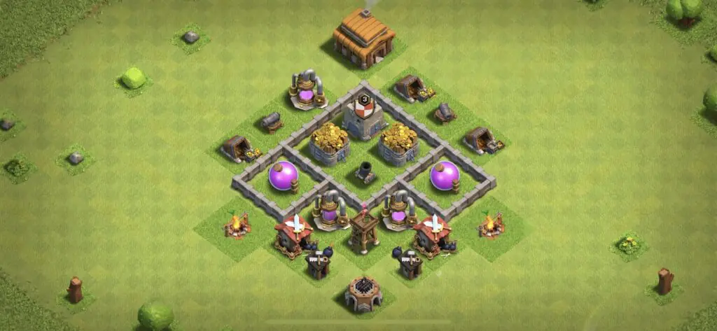 TH3 Farming Base - Top Town Hall 3 Farming Base with Link (#15) - Clash of Clans 2025​ TH3 Base